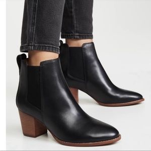 9.5 Black Leather Regan Boot Madewell